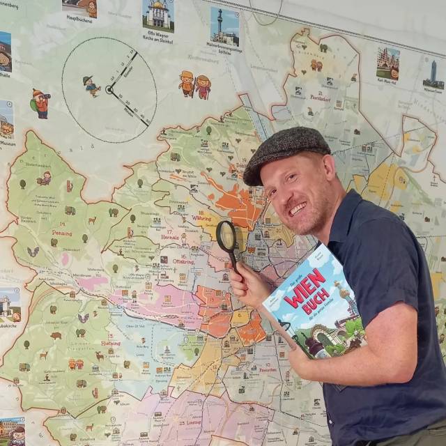 Arthur Fürnhammer bei einem interaktiven Workshop mit Volksschulkindern in Wien